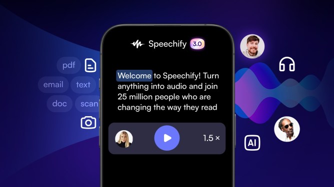 Speechify’s text-to-speech app now integrates with Gmail and features voice cloning technology.
